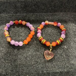 Handmade Porcelain Beads Bracelet Set